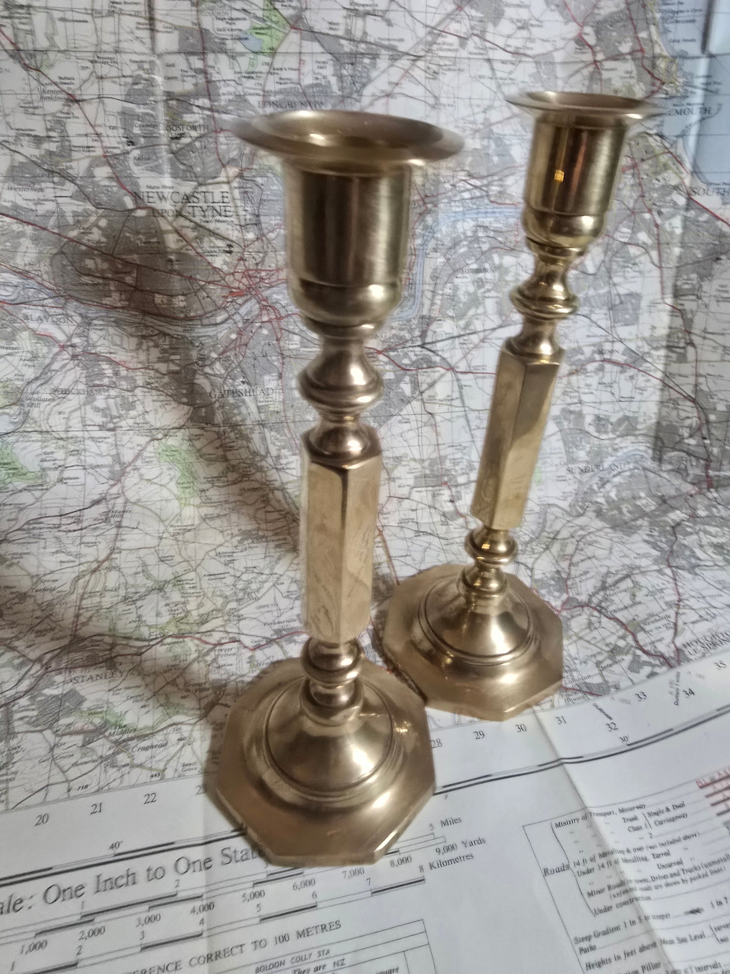 Late 1800s - Victorian candlesticks. Pair