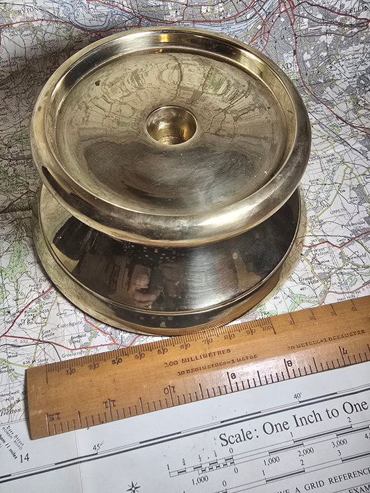 Vintage early 1900s Brass pedestal candle holder