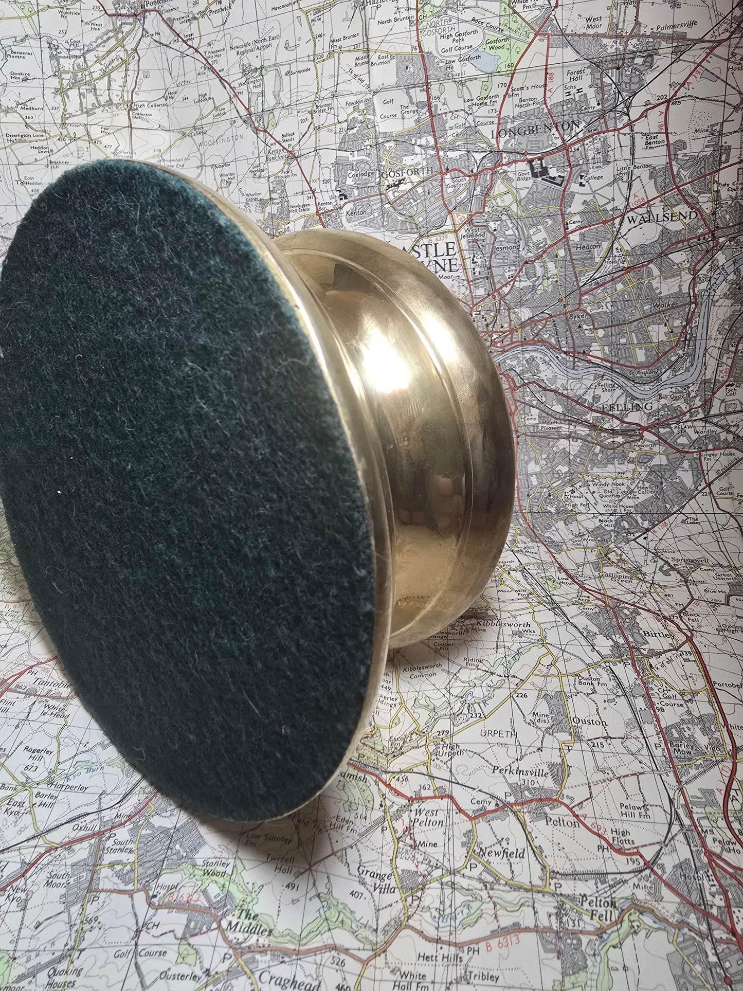 Vintage early 1900s Brass pedestal candle holder