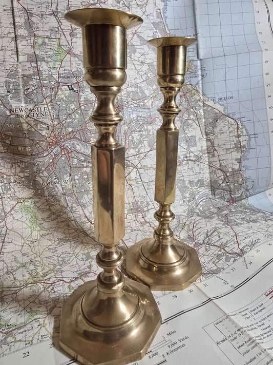 Late 1800s - Victorian candlesticks. Pair