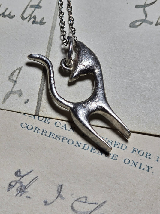 1960s Vintage Cat Pendant