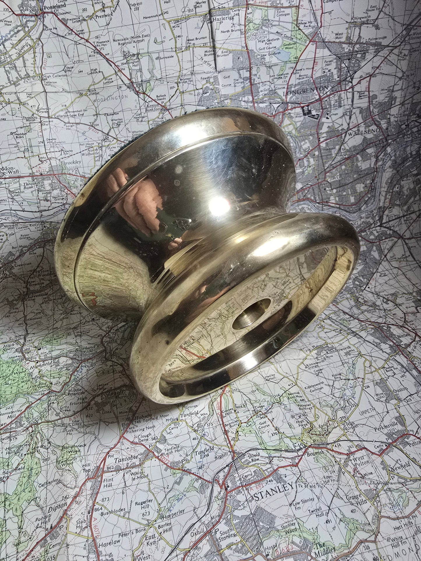 Vintage early 1900s Brass pedestal candle holder