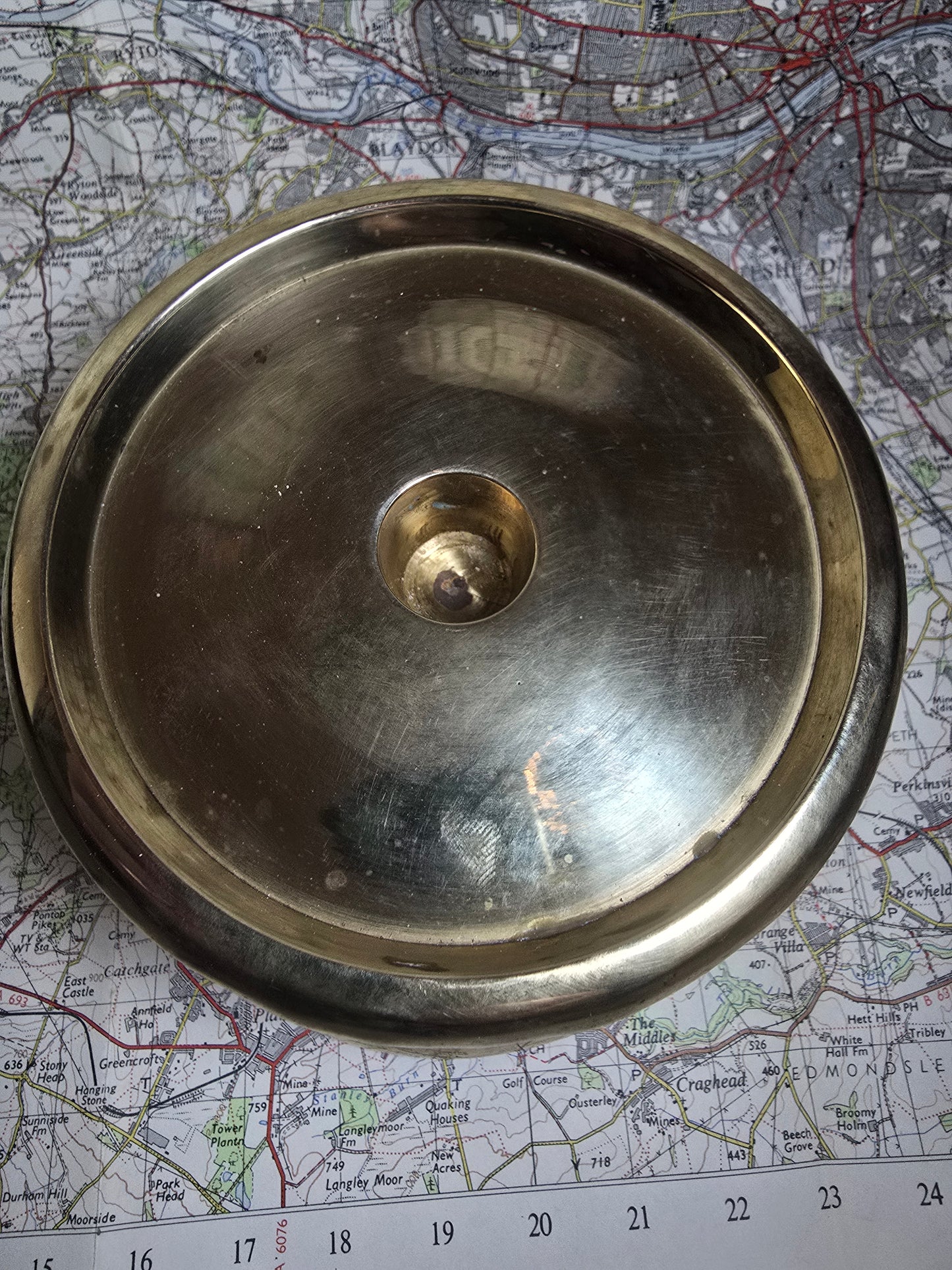 Vintage early 1900s Brass pedestal candle holder