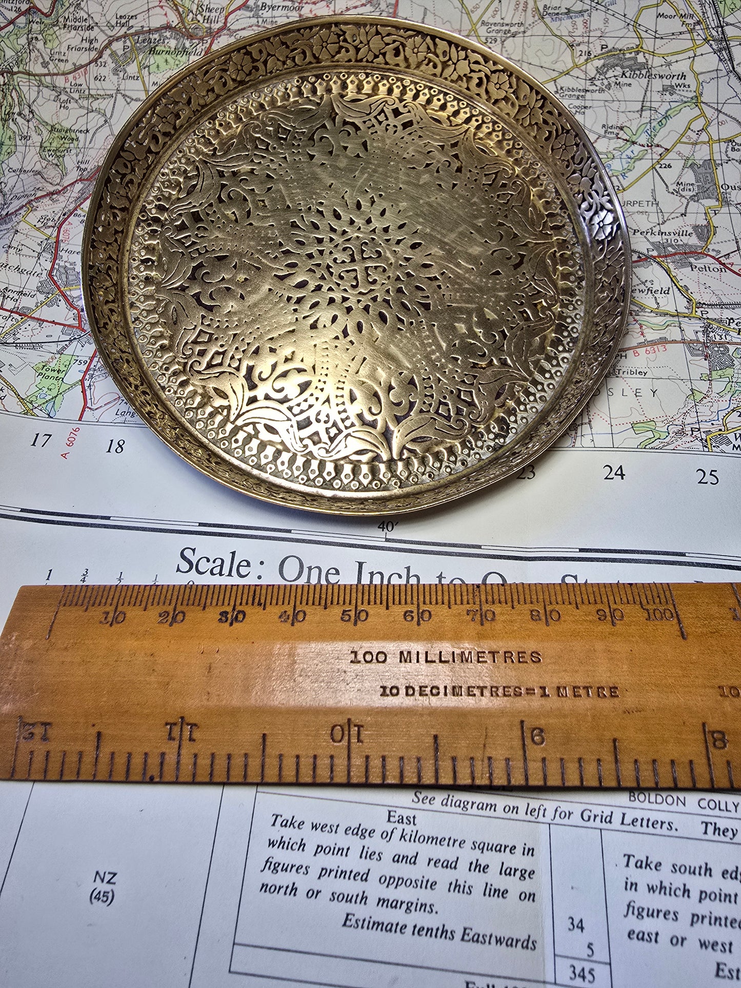 Antique Brass Pin dish, Eastern, Morocco