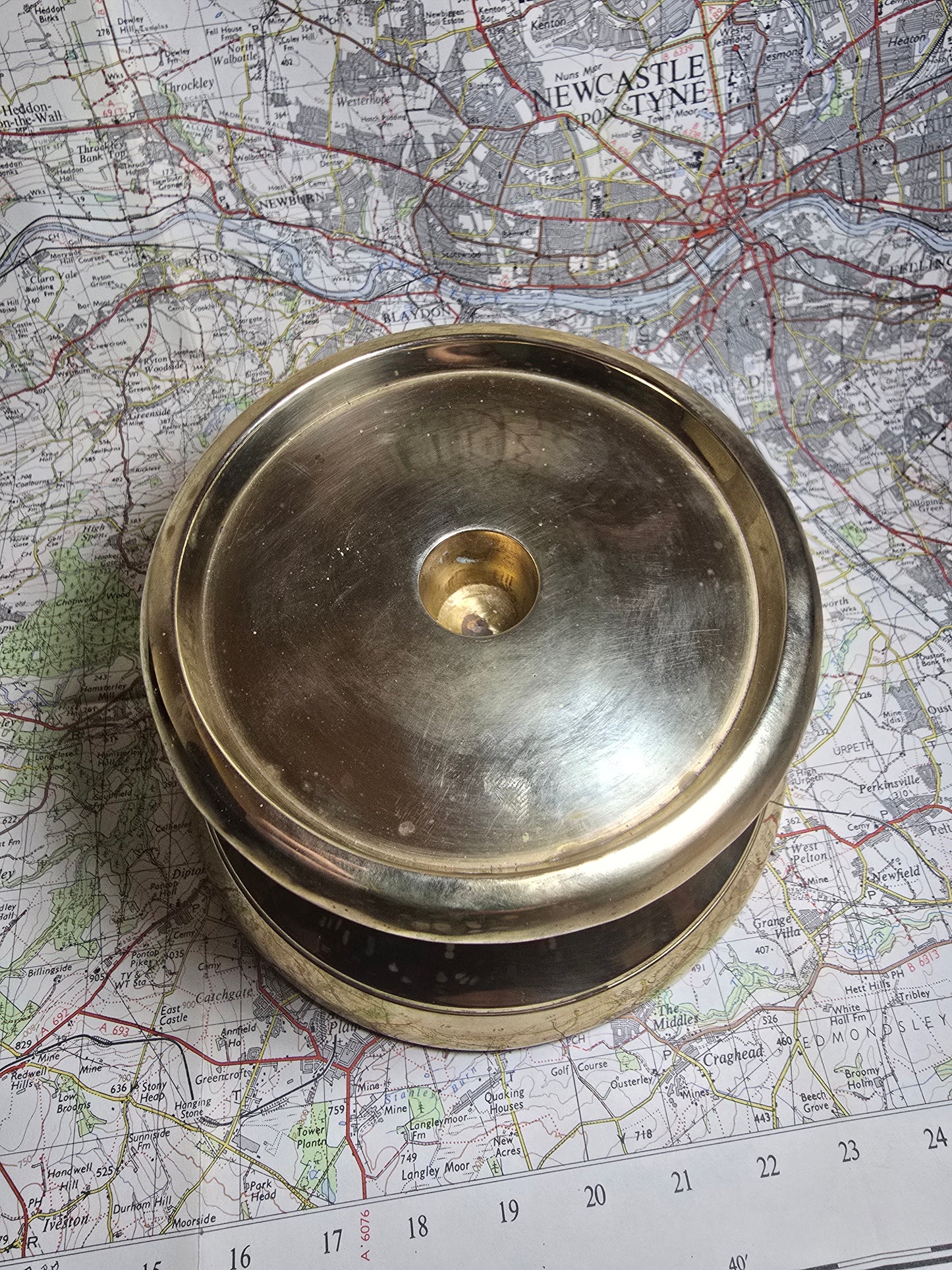 Vintage early 1900s Brass pedestal candle holder